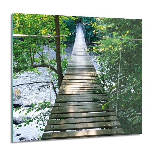 ArtprintCave, Obraz na szkle, Szwecja most las, 60x60 cm ArtPrintCave