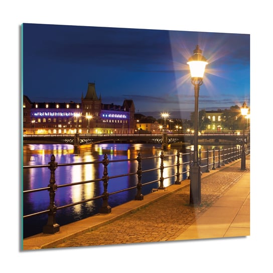 ArtprintCave, Obraz na szkle, Szwecja most rzeka, 60x60 cm ArtPrintCave