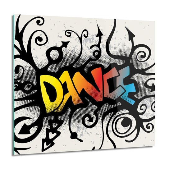 ArtprintCave, Obraz na szkle, Taniec graffiti, grafika, 60x60 cm ArtPrintCave