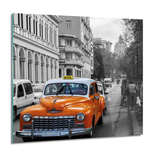 ArtprintCave, Obraz na szkle, Taxi ulica miasto, 60x60 cm ArtPrintCave