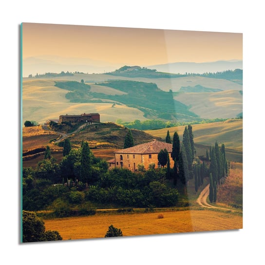 ArtprintCave, Obraz na szkle, Toskania góry rośliny, grafika, 60x60 cm ArtPrintCave