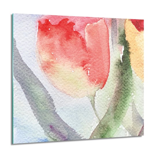 ArtprintCave, Obraz na szkle, Tulipan akwarela, 60x60 cm ArtPrintCave
