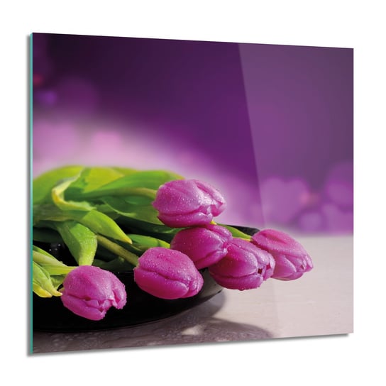 ArtprintCave, Obraz na szkle, Tulipany bukiet rosa, 60x60 cm ArtPrintCave