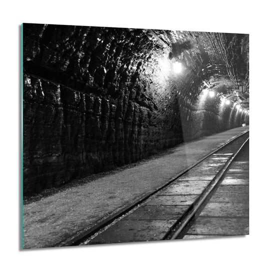 ArtprintCave, Obraz na szkle, Tunel korytarz tory, 60x60 cm ArtPrintCave