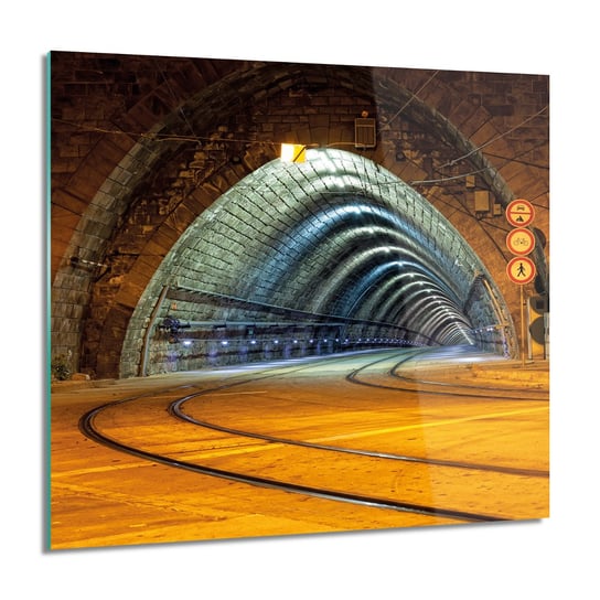 ArtprintCave, Obraz na szkle, Tunel miasto tory, 60x60 cm ArtPrintCave