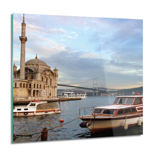 ArtprintCave, Obraz na szkle, Turcja most łodzie, 60x60 cm ArtPrintCave