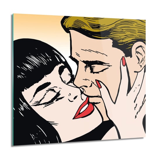 ArtprintCave, Obraz na szkle, Twarze pocałunek, 60x60 cm ArtPrintCave