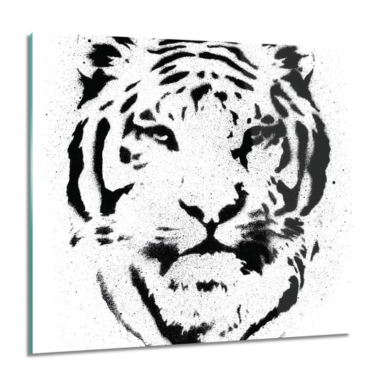 ArtprintCave, Obraz na szkle, Tygrys grafika głowa, 60x60 cm ArtPrintCave