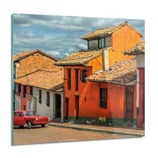 ArtprintCave, Obraz na szkle, Ulica domy kolory, 60x60 cm ArtPrintCave