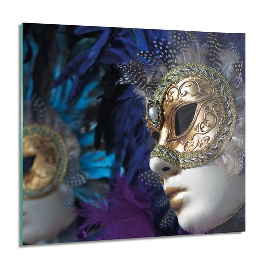 ArtprintCave, Obraz na szkle, Weneckie maski twarz, 60x60 cm ArtPrintCave