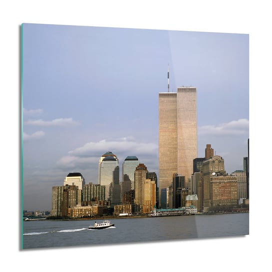 ArtprintCave, Obraz na szkle, Wieżowce NY woda, 60x60 cm ArtPrintCave