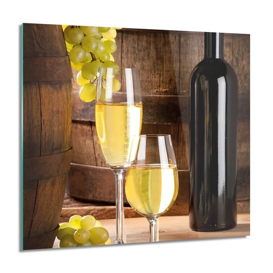 ArtprintCave, Obraz na szkle, Wino beczki owoce, 60x60 cm ArtPrintCave