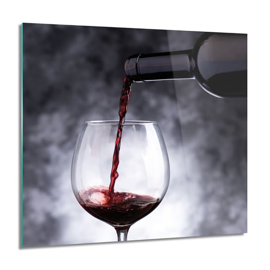 ArtprintCave, Obraz na szkle, Wino kieliszek plusk, 60x60 cm ArtPrintCave
