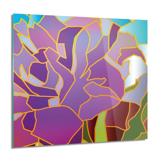 ArtprintCave, Obraz na szkle, Witraż kwiat tulipan, 60x60 cm ArtPrintCave