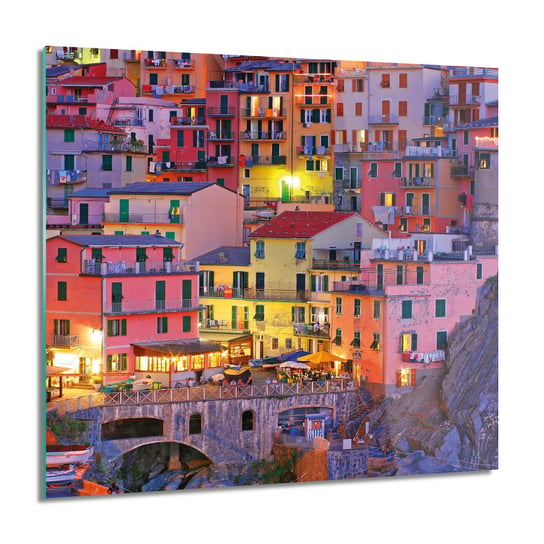 ArtprintCave, Obraz na szkle, Włochy miasto skały, 60x60 cm ArtPrintCave
