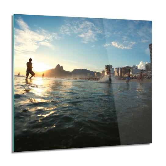 ArtprintCave, Obraz na szkle, Woda miasto plaża, 60x60 cm ArtPrintCave