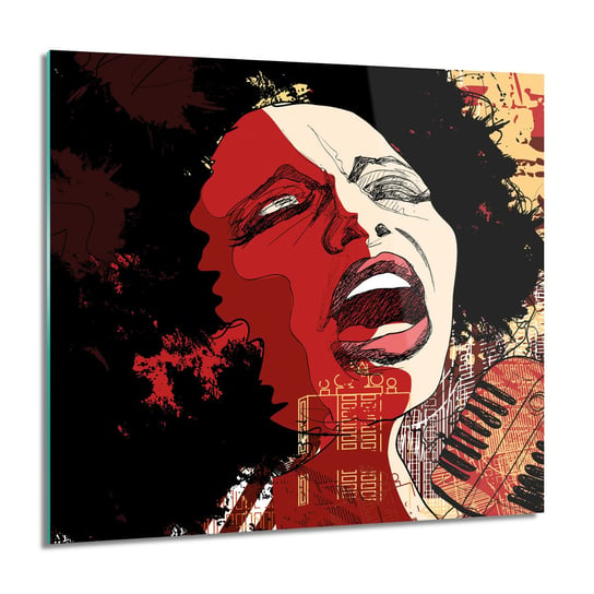 ArtprintCave, Obraz na szkle, Wokalistka jazz, 60x60 cm ArtPrintCave