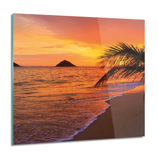 ArtprintCave, Obraz na szkle, Zachód słońca plaża, 60x60 cm ArtPrintCave