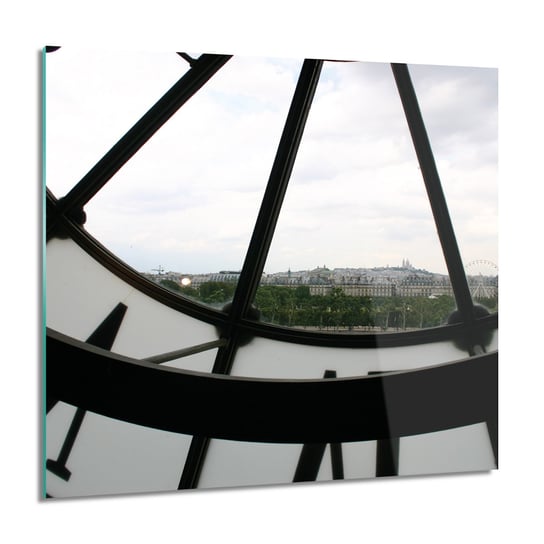 ArtprintCave, Obraz na szkle, Zegar widok miasto, 60x60 cm ArtPrintCave