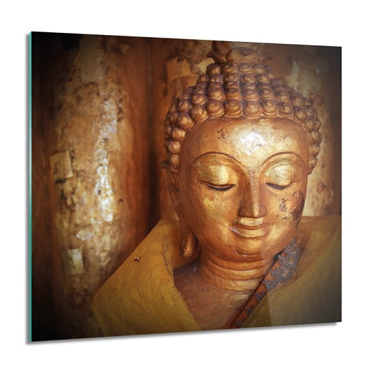 ArtprintCave, Obraz na szkle, Złoty Budda rzeźba, 60x60 cm ArtPrintCave