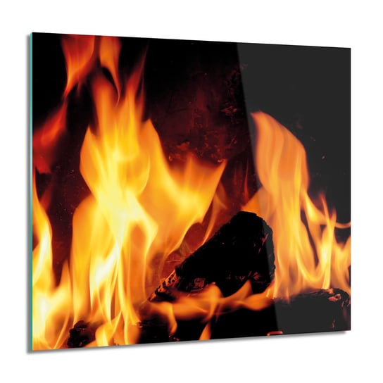 ArtprintCave, Ogień kominek obraz na szkle ścienny, 60x60 cm ArtPrintCave