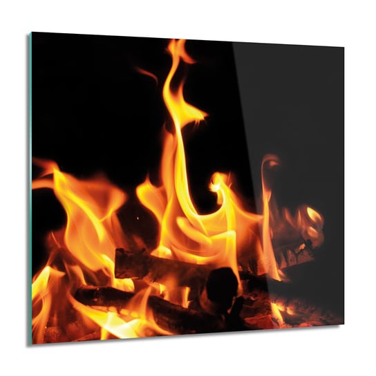 ArtprintCave, Ognisko płomień żar do kuchni foto na szkle, 60x60 cm ArtPrintCave