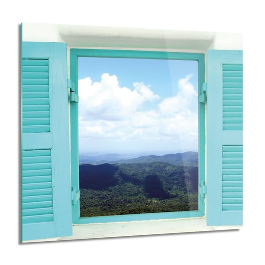 ArtprintCave, Okno góry widok foto szklane ścienne, 60x60 cm ArtPrintCave