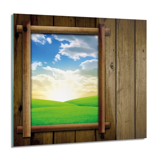 ArtprintCave, Okno widok boazeria foto na szkle ścienne, 60x60 cm ArtPrintCave