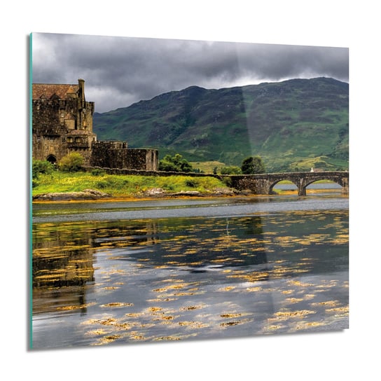 ArtprintCave, Panorama zamek Szkocja foto szklane, 60x60 cm ArtPrintCave