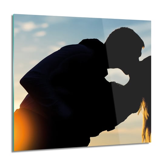 ArtprintCave, Para cień pocałunek obraz na szkle ścienny, 60x60 cm ArtPrintCave