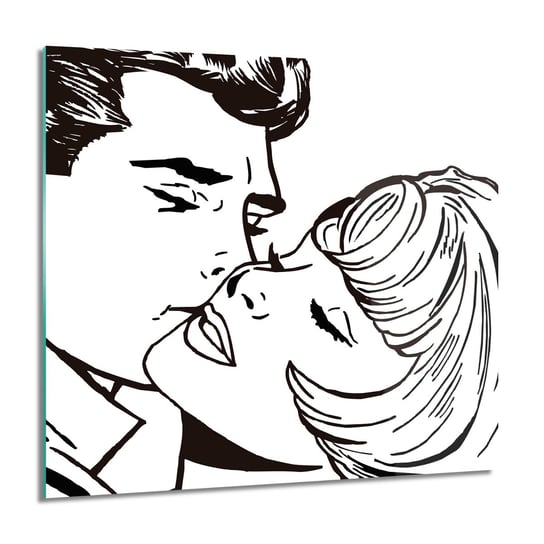 ArtprintCave, Para pocałunek obraz szklany ścienny, 60x60 cm ArtPrintCave