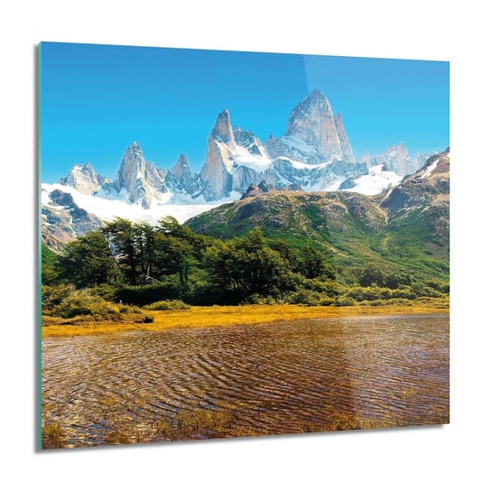 ArtprintCave, Patagonia góry woda obraz szklany na ścianę, 60x60 cm ArtPrintCave