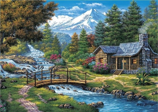 Artpuzzle, puzzle, Chatka nad rzeką w górach, 2000 el. Artpuzzle