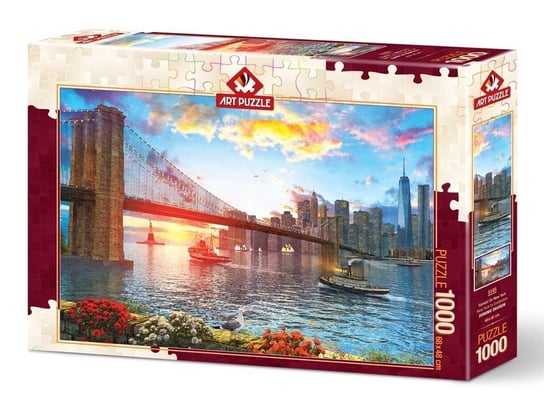 Artpuzzle, puzzle, Zachód słońca w Nowym Yorku, 1000 el. Artpuzzle