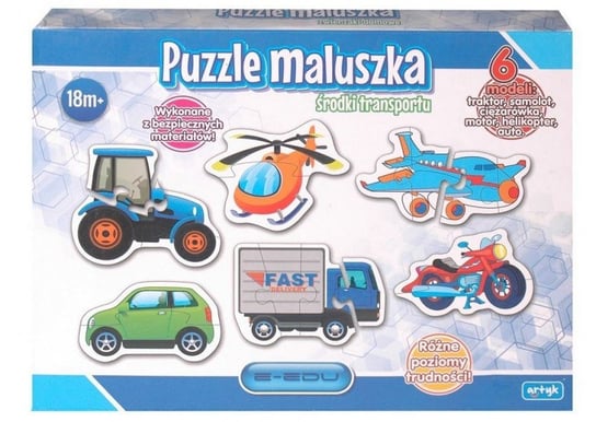 Artyk, puzzle, Pojazdy, 6w1 Artyk