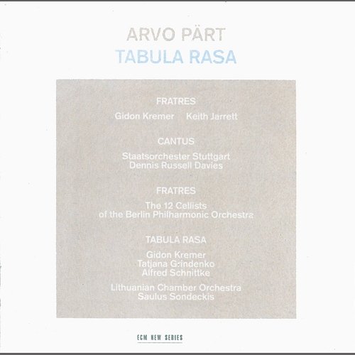 Arvo Pärt: Tabula Rasa Various Artists