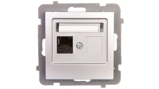AS Gniazdo komputerowe pojedyncze RJ45 kat.5e MMC srebro GPK-1G/K/m/18 OSPEL