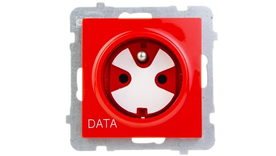 AS Gniazdo pojedyncze z/u DATA z kluczem czerwone GP-1GZK/m/00 OSPEL