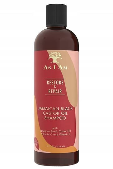 As I Am, Restore & Repair Jamaican Black Castor Oil Shampoo, Szampon do włosów, 355ml As I Am