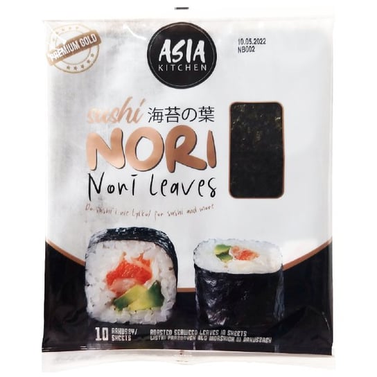 Asia Kitchen, algi nori Premium Gold do sushi, 10 sztuk Asia Kitchen