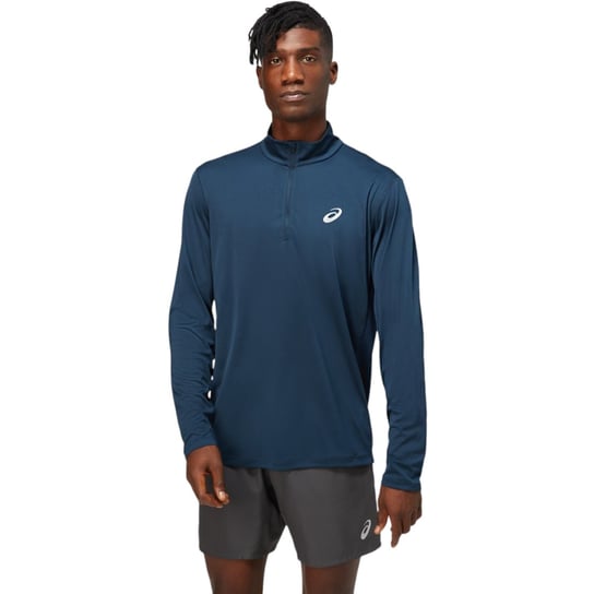 Asics Core Longsleeve 1/2 Zip Top 2011C333-400, Mężczyzna, Longsleeve, Granatowy Asics