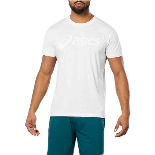 Asics Sport Logo Tee 132709-8002, Mężczyzna, T-shirt kompresyjny, Biały Asics