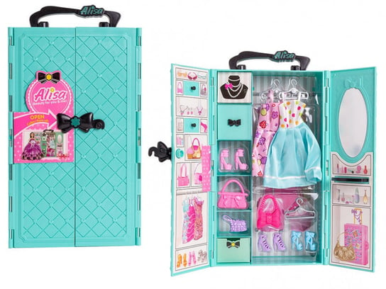 Askato, akcesoria dla lalki Garderoba z wyposażeniem, niebieska ASKATO