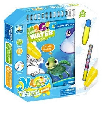Askato, zabawka edukacyjna Książeczka z wodnym pisakiem - Zwierzęta wodne ASKATO