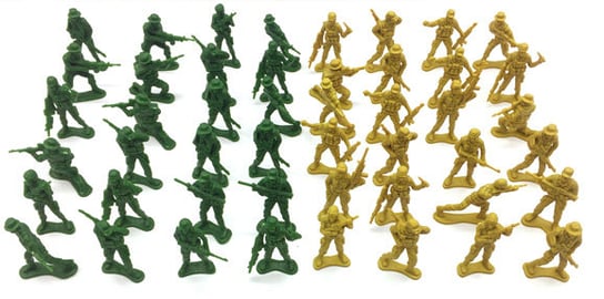 Askato, zestaw żółnierzyków plastikowych, 48 szt. ASKATO