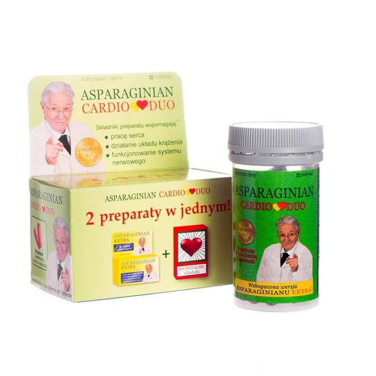 Asparaginian CardioDuo - suplement diety wzbogacony w głóg oraz inne biowitalne składniki, 50 tabletek Unipharm