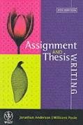 Assignment & Thesis Writing Anderson Jonathan
