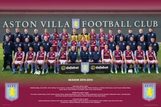 Aston Villa F.C. (Zdjęcie drużynowe 13/14) - plakat 91,5x61 cm Aston Villa FC