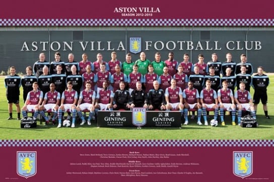 Aston Villa Team Photo 12/13 - plakat 91,5x61 cm Aston Villa FC