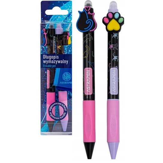 ASTRA art-pap, długopis automatyczny wymazywalny astrapen oops cats  2 szt. ASTRA art-pap
